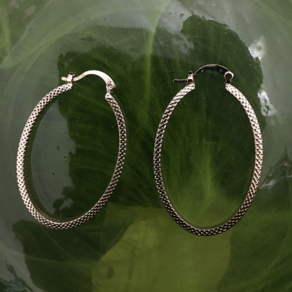 Ovaline Metric Hoop Earrings - Image 2