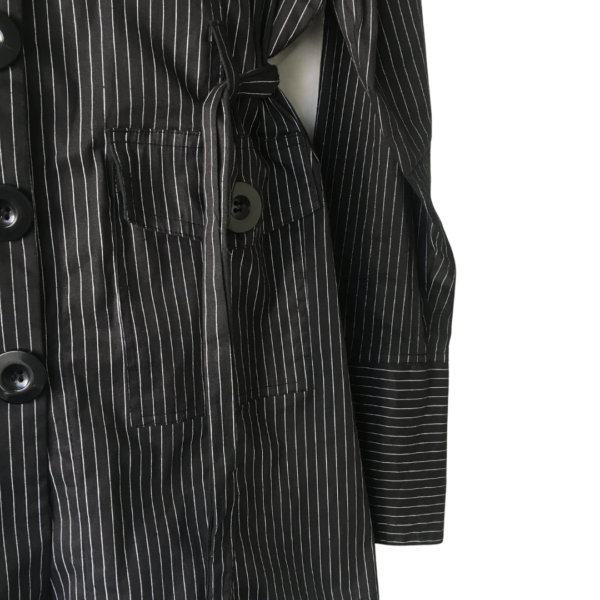 Striped Button Up Drawstring Top - Image 7