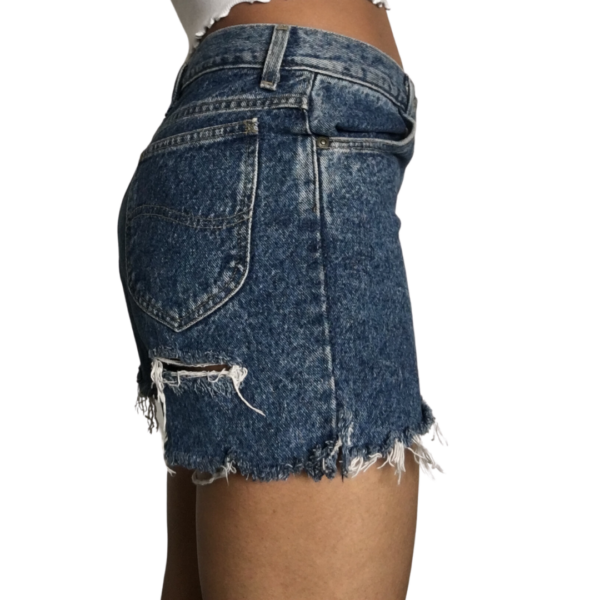 Short Cut Denim Shorts - Image 3