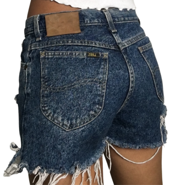 Short Cut Denim Shorts - Image 2