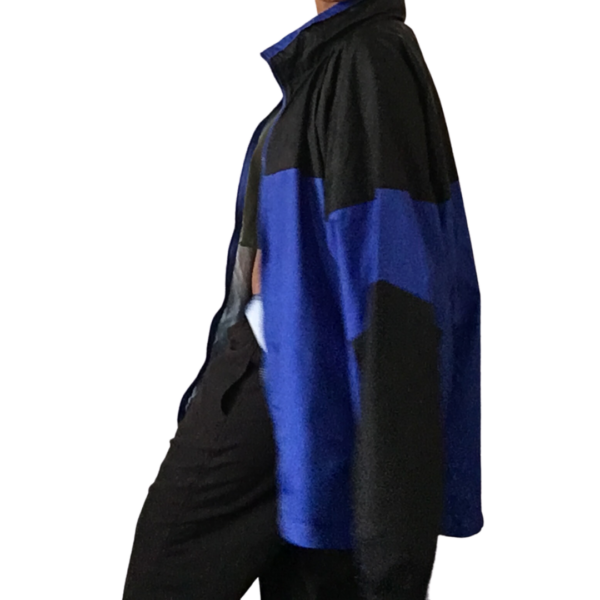 Blue Black Colorblock Windbreaker - Image 14